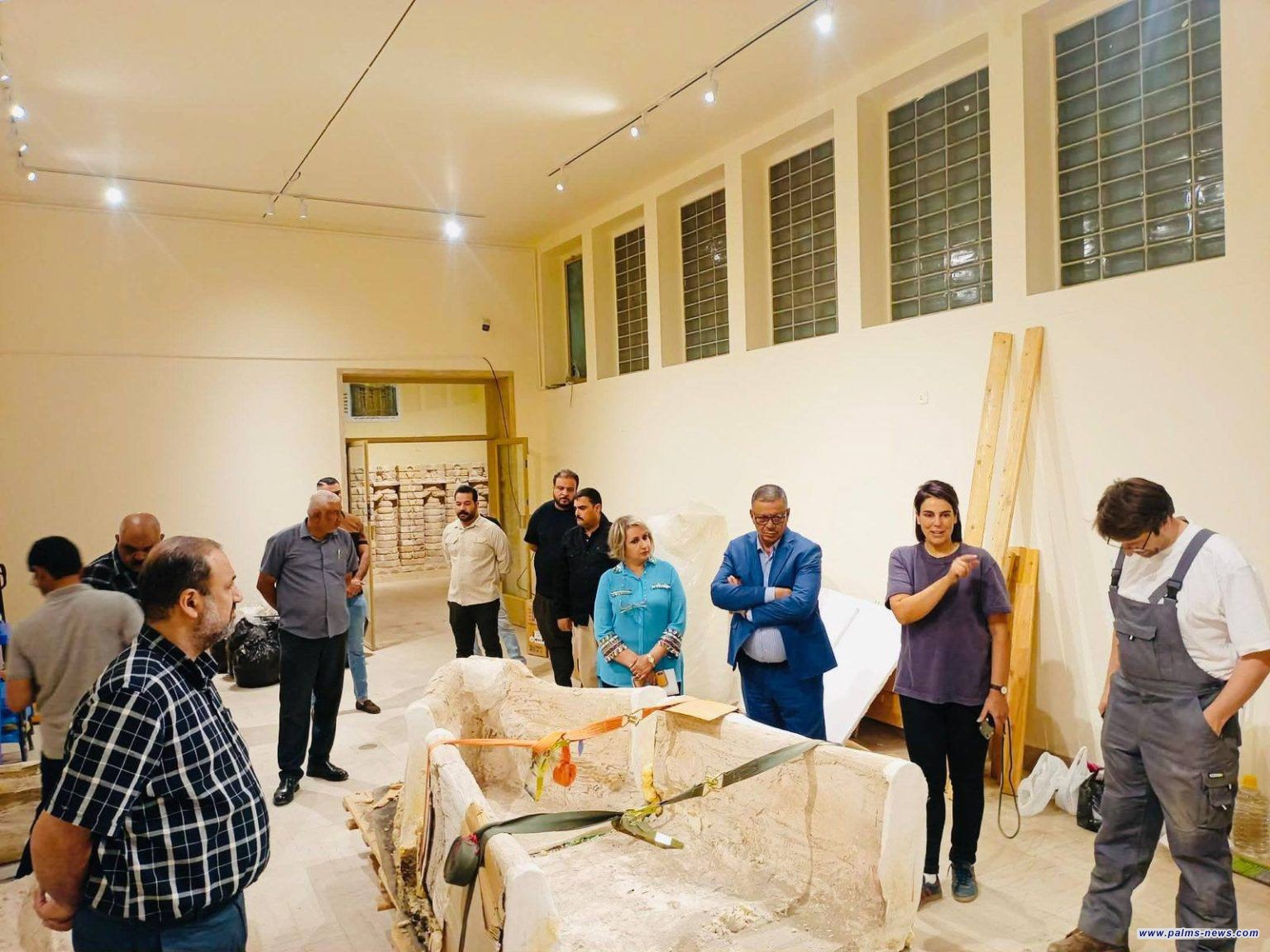 القارب السومري يقترب من العرض في المتحف العراقي بتقنية عرض جديدة